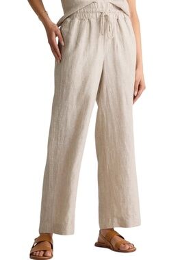 Quince 100% European Linen Wide Leg Pants In Flax Size XS